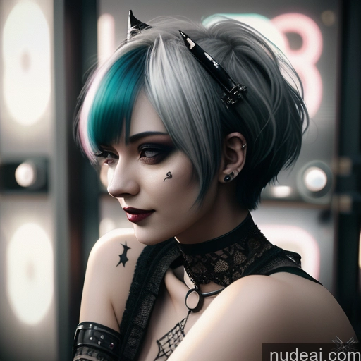 related ai porn images free for Short Hair Huge Boobs Big Ass Laughing 30s 40s Rainbow Haired Girl Green Hair Middle Eastern Close-up View Nude Straddling Gothic Punk Girl