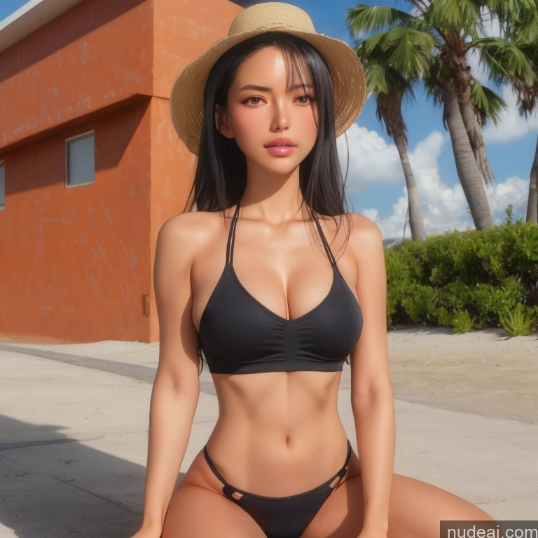 Nude Nagatoro Hayase, Hair Ornament, Brown Eyes, Hairclip ,dark Skin, Black Hair Woman One Perfect Boobs Skinny Perfect Body Pubic Hair Tanned Skin 18 Soft Anime Crisp Anime Warm Anime Front View T-pose Squatting Straddling Beach Pool