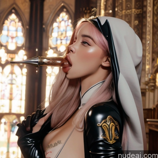 Small Tits Pregnant Billie Eilish Nun Nun Oufit With Breast Curtains (Houshou Marine Style) Church Blowjob Maske's Balls Deep Deepthroat Fellatio (Side View) Licking Oral Bj_Devil_angel Two 18 20s Dark Lighting Detailed