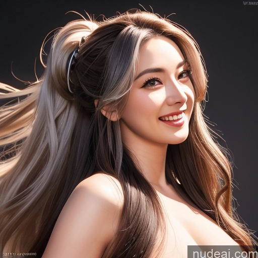 related ai porn images free for Nude Skin Detail (beta) Happy Laughing Close-up View Long Hair Unpants Strip Club 30s White Hair Hair Bun Asian Bright Lighting