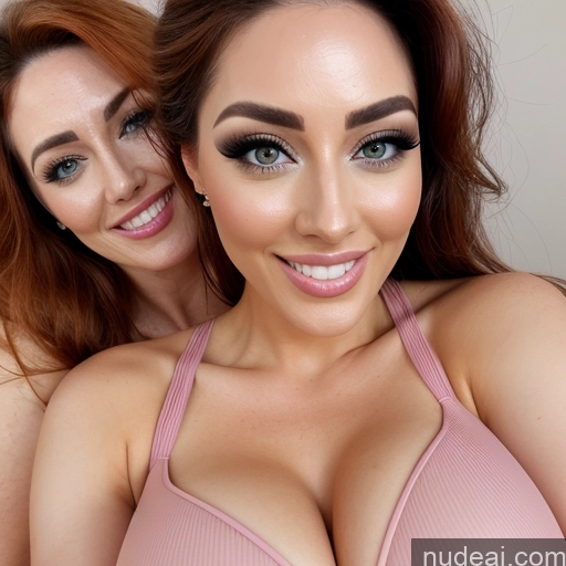 Two Huge Boobs 30s Happy Ginger British Film Photo Bedroom Yoga Basketball Transparent Bright Lighting Detailed