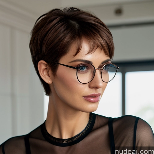 related ai porn images free for 60s Short Hair Czech Bedroom Shirt Woman Ginger Glasses