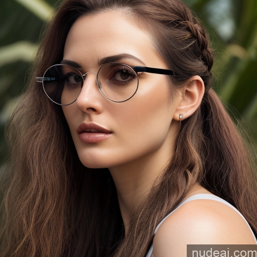 Kidnap 20s Sad Pubic Hair Long Hair Thick Skinny Perfect Boobs Glasses Ginger Ponytail Irish Jungle Front View Spreading Legs Nude