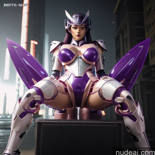 SuperMecha: A-Mecha Musume A素体机娘 Symix Preview Huge Tits, Hard Nipples Purple Hair Dream Mecha Girl POV Focus Sex Dress Pants Techpunk Mask Neon Lights Clothes: Purple Futuristic Power Rangers