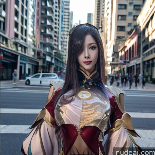 MuQingQing Akane Girl Biker Suit Shenhe: Genshin Impact Cosplayers