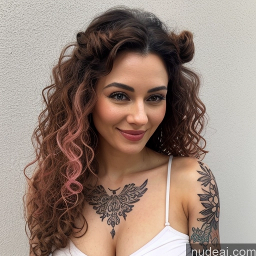 related ai porn images free for Woman One Beautiful Perfect Boobs Tattoos Curly Hair Long Hair 20s Sexy Face Happy Pink Hair Bangs White Mirror Selfie Bedroom Front View Massage Nude