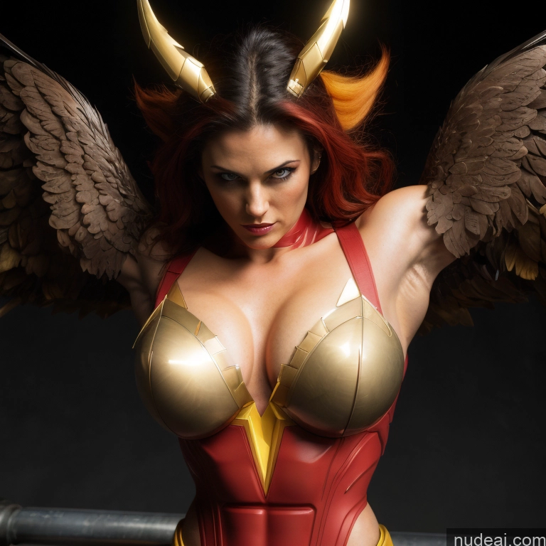 Succubus Super Saiyan 4 Super Saiyan Captain Planet Curly Battlefield Against Glass Sex SuperMecha: A-Mecha Musume A素体机娘 Knight Power Rangers Hawkgirl Woman Bodybuilder Busty Front View Muscular Abs Superhero