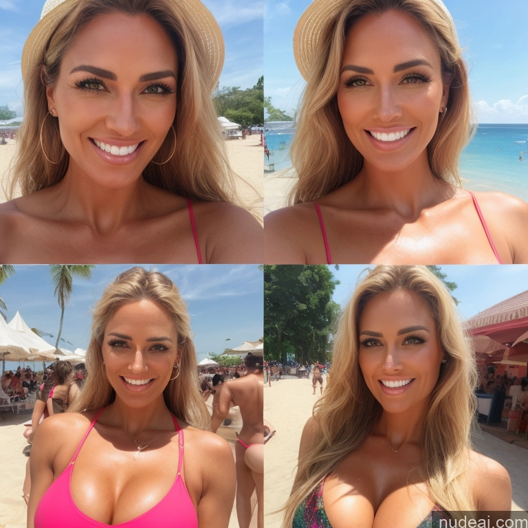 related ai porn images free for Milf 40s Happy Blonde Straight White Front View Topless Gym Huge Boobs Busty T-pose Several Two Tanned Skin One Piece Swimsuit