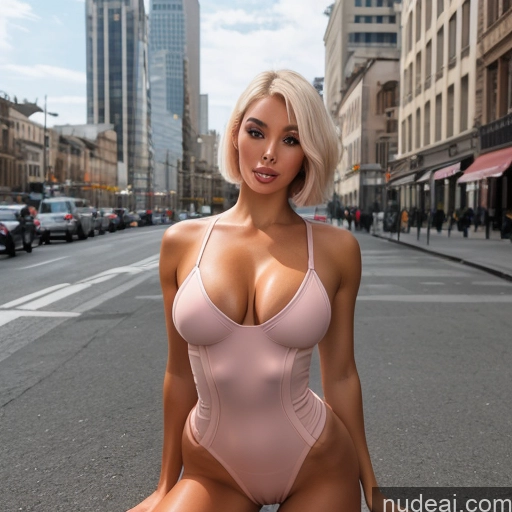 ai nude image of pics of Bimbo One Huge Boobs Beautiful Small Ass Short Hair Perfect Body 30s Orgasm Brunette Slicked White Strip Club Front View Spreading Legs Nude Bright Lighting Simple