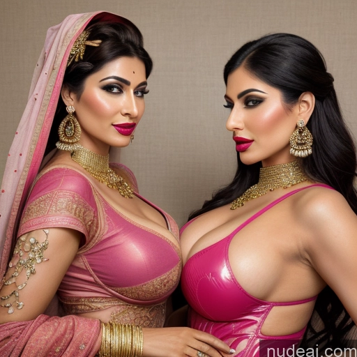 related ai porn images free for Milf Two Huge Boobs Lipstick 40s Seductive Indian Sari Gold Jewelry Topless