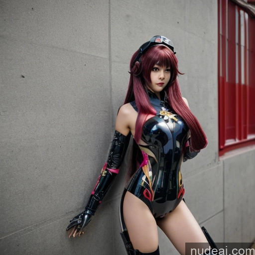 1girl Hu Tao: Genshin Impact Cosplayers SuperMecha: A-Mecha Musume A素体机娘