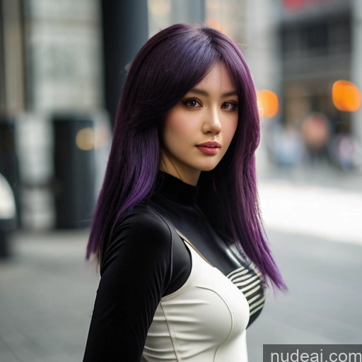 ai nude image of pics of 1girl Hu Tao: Genshin Impact Cosplayers Science Fiction Style Purple Hair