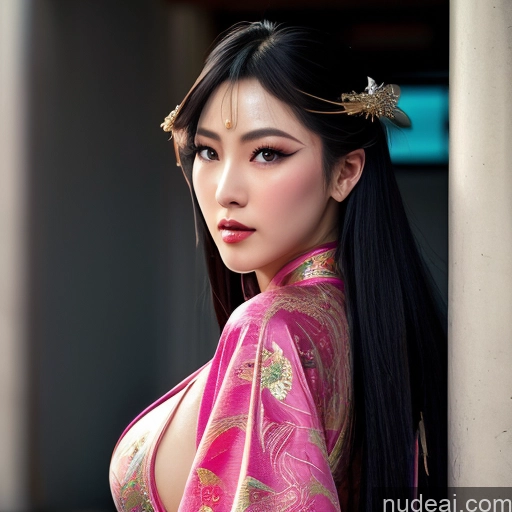 related ai porn images free for 1girl Kimono MuQingQing Blue Hair