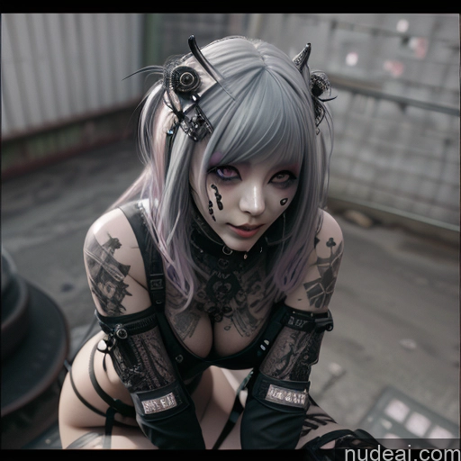 related ai porn images free for Huge Boobs Gothic Punk Girl Rainbow Haired Girl Close-up View Licking My Dick Piercing Tongue