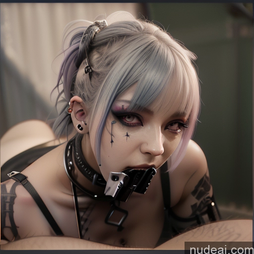 related ai porn images free for Huge Boobs Gothic Punk Girl Rainbow Haired Girl Close-up View Licking My Dick Piercing Tongue Bra Pull Down