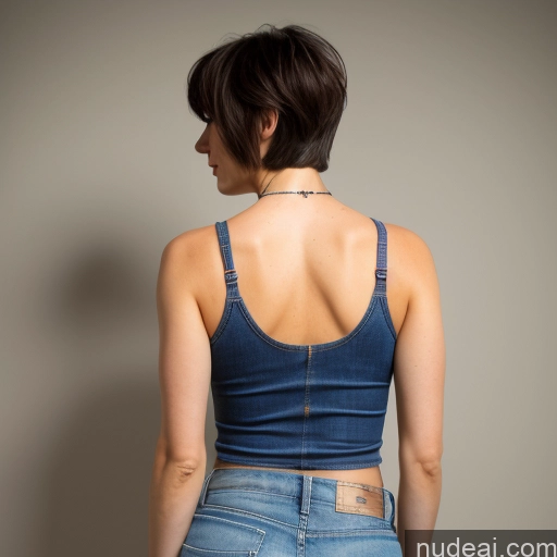 related ai porn images free for Small Tits 40s Pixie Teacher Tank Top High Heels Jeans Short Hair Woman German T-pose Short Jacket Boots Blouse Back View Thick