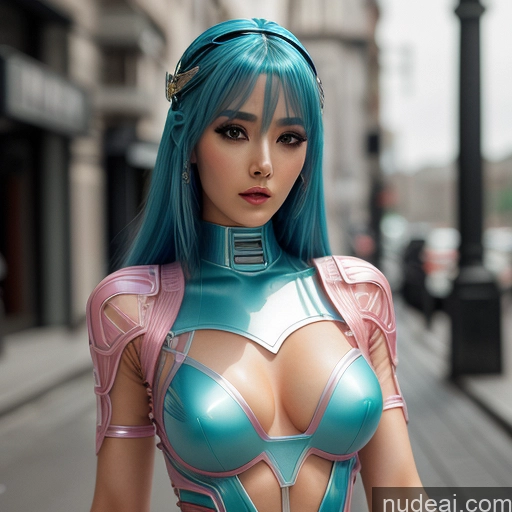 related ai porn images free for Girl Blue Hair Futuristic