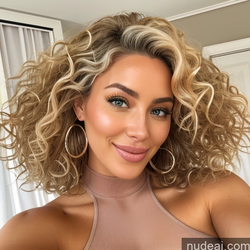 ai nude image of pics of Bimbo Busty Huge Boobs Skinny Short Pubic Hair Curly Hair 30s Happy Blonde Scandinavian Swedish Bedroom Front View Nude Choker High Heels Cleavage Jewelry Bright Lighting Detailed