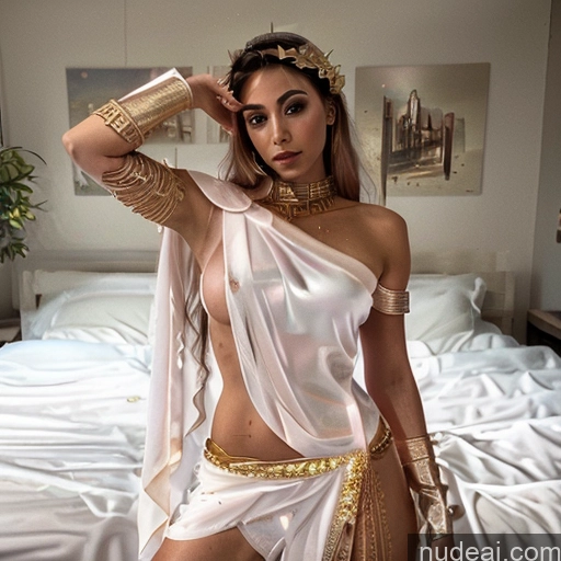 ai nude image of pics of Neon Lights Clothes: Purple Nude Menstoga, White Robes, In White And Gold Costumem, Gold Headpiece, Gold Belt, Gold Chain