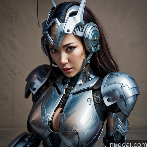 Nude 1girl Busty Bangs Fantasy Armor Mech Suit Sci-fi Armor REN: A-Mecha Musume A素体机娘 ARC: A-Mecha Musume A素体机娘 SuperMecha: A-Mecha Musume A素体机娘