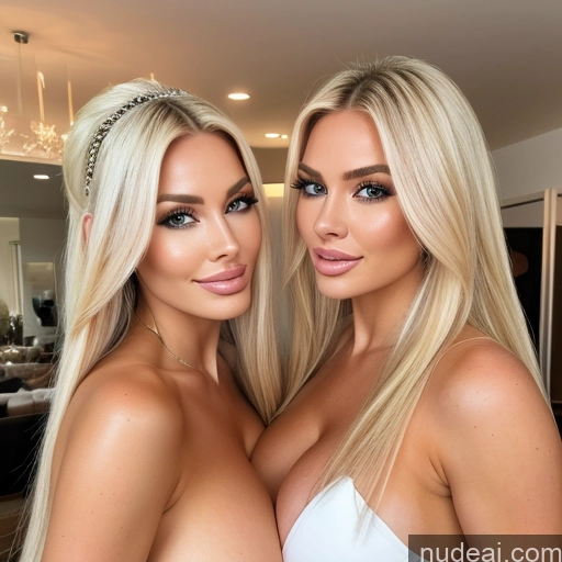 related ai porn images free for Two Miss Universe Model Busty Huge Boobs Happy Blonde Straight Scandinavian Bedroom Front View Back View T-pose Topless Bright Lighting Detailed Nude Bimbo 40s Woman Full Frontal (Double)-Paizuri