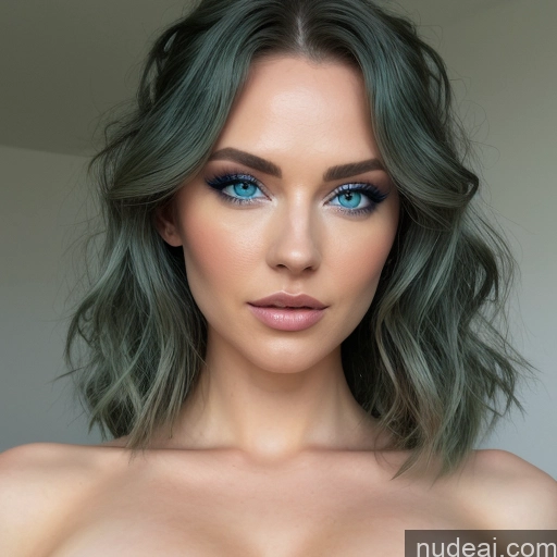 ai nude image of pics of Nude Marquise Hair Deep Blue Eyes Green Hair