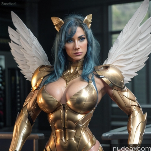 related ai porn images free for Woman Busty Muscular Abs Front View Has Wings Angel Fantasy Armor Viking Bodybuilder Perfect Boobs Gold Jewelry Blonde SuperMecha: A-Mecha Musume A素体机娘 Deep Blue Eyes Blue Hair