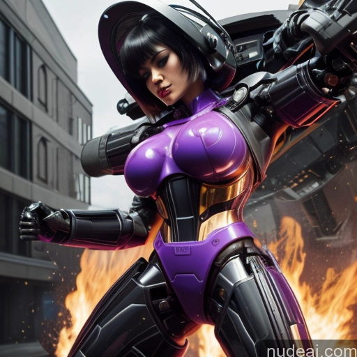 related ai porn images free for Cyborg Woman Bobcut Asian Latina Neon Lights Clothes: Purple Front View Black Hair Purple Hair Mech Suit Sci-fi Armor Bodybuilder Busty Space Suit Abs SuperMecha: A-Mecha Musume A素体机娘 Battlefield Science Fiction Style