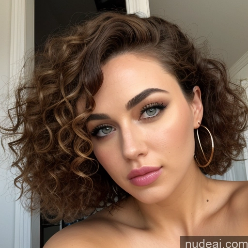 related ai porn images free for Woman One Perfect Boobs Short Curly Hair 18 Pouting Lips Brunette White Mirror Selfie Bathroom Front View Nude