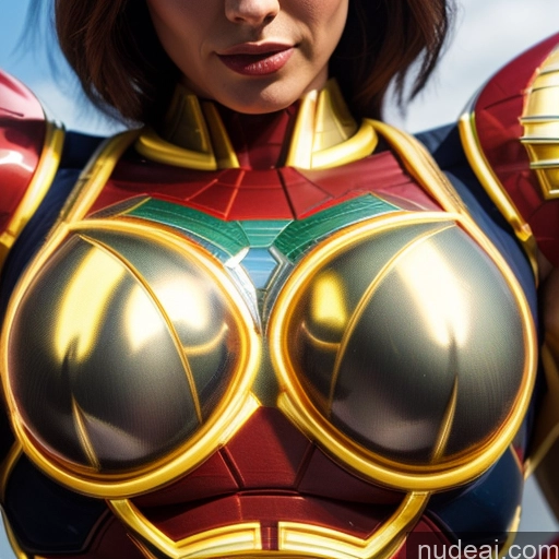 ai nude image of pics of Captain Marvel Busty Abs Front View Woman Superhero Cosplay Neon Lights Clothes: Yellow Bodybuilder SuperMecha: A-Mecha Musume A素体机娘