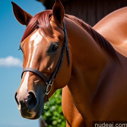 ai nude image of pics of Wooden Horse Looking At Sky Athlete