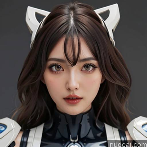 ai nude image of araffes is a female character with a cat ears and a cat tail pics of Nude Bangs Wavy Hair ARC: A-Mecha Musume A素体机娘