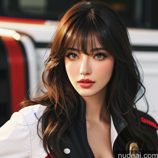 related ai porn images free for Bangs Wavy Hair Firefighter