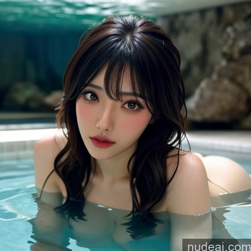 related ai porn images free for Bangs Wavy Hair Nude Underwater Onsen