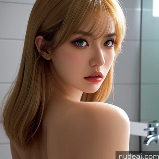 related ai porn images free for Huge Boobs Big Ass One 20s Angry Blonde Bangs Asian Bathroom Close-up View Topless Nude Detailed