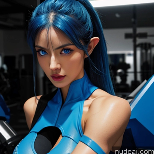 related ai porn images free for Woman Bodybuilder Busty Muscular Abs Perfect Boobs Deep Blue Eyes Blue Hair Skin Detail (beta) Front View Cosplay Superhero SuperMecha: A-Mecha Musume A素体机娘 Detailed