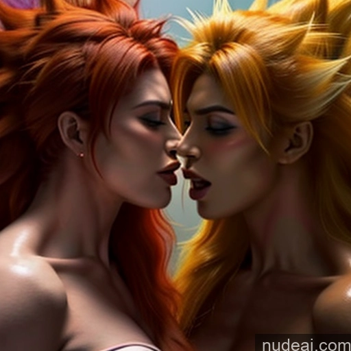 related ai porn images free for Two Several Super Saiyan 4 Super Saiyan Bodybuilder Kisses