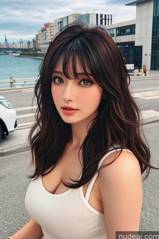 related ai porn images free for Bangs Wavy Hair Looking At Sky Police