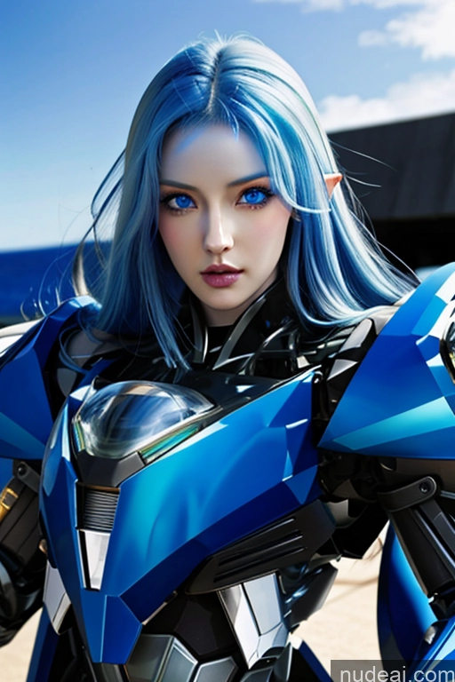 related ai porn images free for Rainbow Haired Girl Deep Blue Eyes SuperMecha: A-Mecha Musume A素体机娘