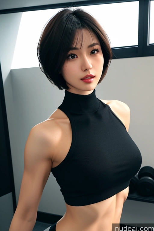 related ai porn images free for Woman One Short Hair 18 Black Hair Pixie Japanese Skin Detail (beta) Muscular Detailed Close-up View Front View Perfect Body Thigh Socks Sailor Street Train Meadow Bright Lighting