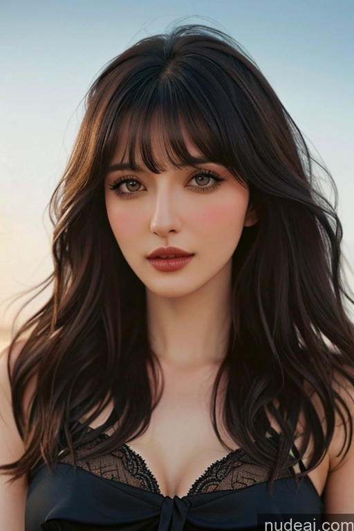 related ai porn images free for Bangs Wavy Hair Looking At Sky Victorian