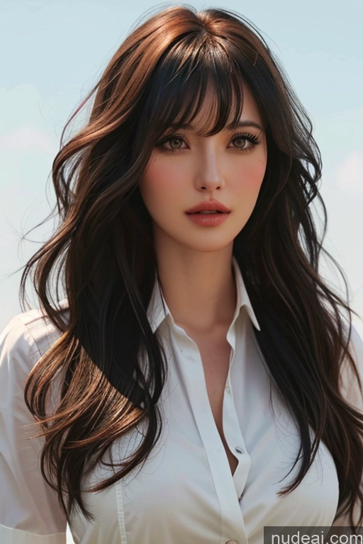 related ai porn images free for Bangs Wavy Hair Looking At Sky Firefighter