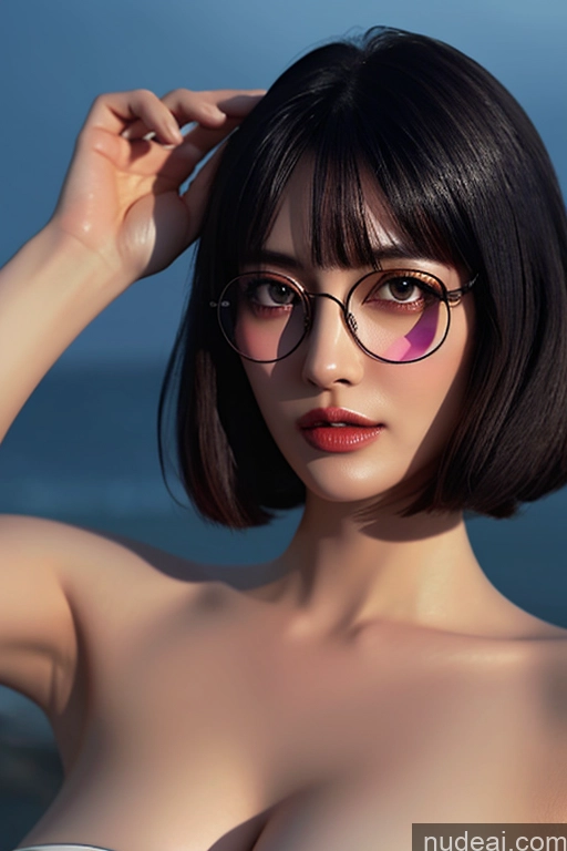 Looking At Sky Hime Cut Nude Train Busty Glasses Ruru