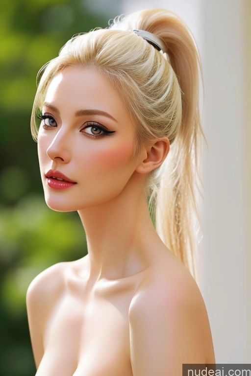 related ai porn images free for Fairer Skin 30s Blonde Ponytail German Front View Nude White