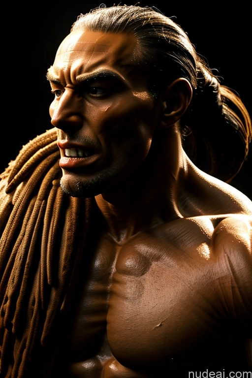 ai nude image of arafed man with dreads and a beard in a dark room pics of Bodybuilder Glowing, Skull, Armor, Spikes, Teeth, Monster, Dirty, Tentacles, Pus, Pimples, Crack, Truenurgle Femdom Fellatio Anilingus