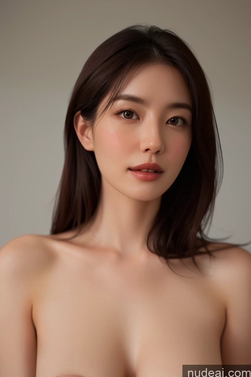 ai nude image of arafed asian woman with a very big breast posing for a picture pics of Lingerie Model W3ss, Woman, White Border, Face, Still Life