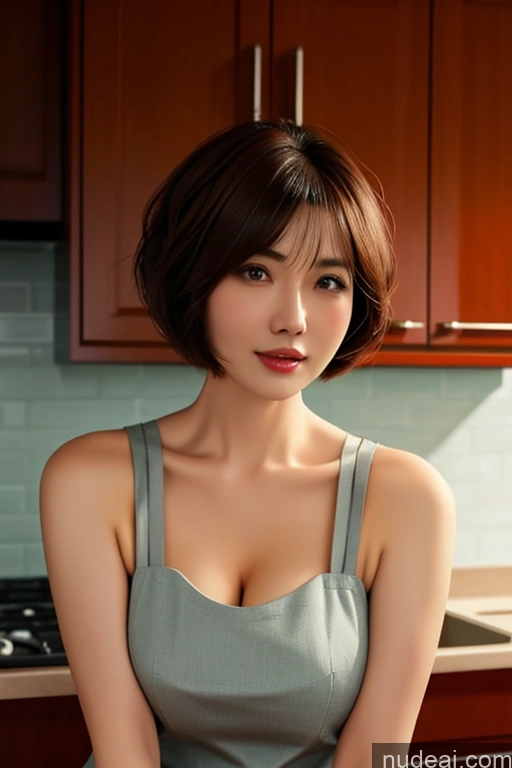 related ai porn images free for Milf Busty Short Hair 50s Chinese Kitchen Apron Cleavage