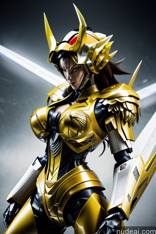 ai nude image of a close up of a woman in a gold armor holding a sword pics of REN: A-Mecha Musume A素体机娘 SuperMecha: A-Mecha Musume A素体机娘 A1: A-Mecha Musume A素体机娘 Super Saiyan 4 Super Saiyan MuQingQing