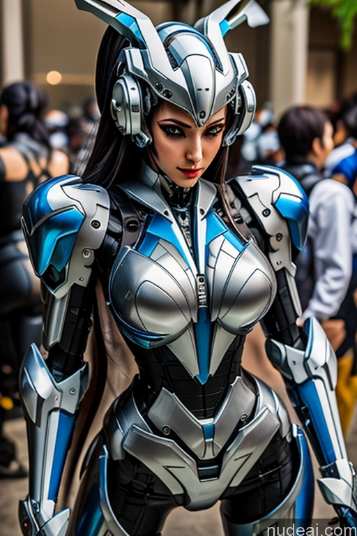 ai nude image of araffed woman in a futuristic suit posing for a picture pics of A1: A-Mecha Musume A素体机娘 Two Several