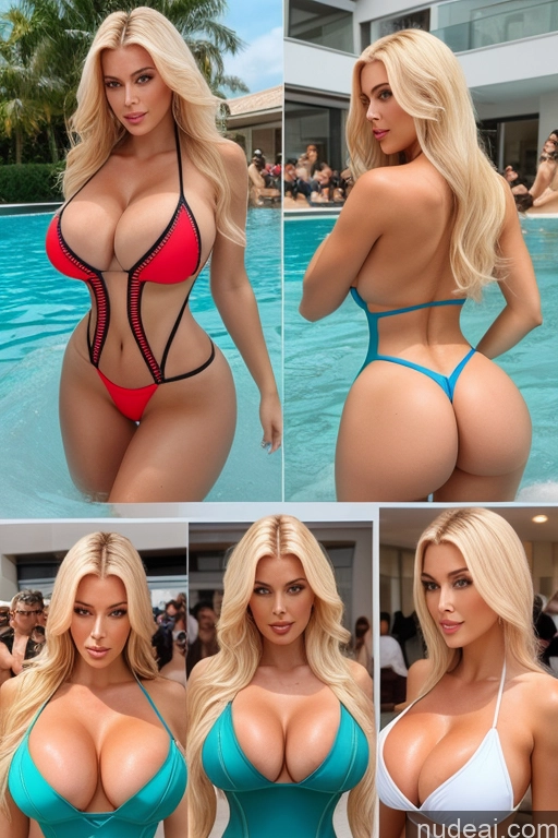 related ai porn images free for Cleavage Partially Nude Huge Boobs Busty Blonde Bimbo 30s Two Miss Universe Model T-pose Bathing Pool Thick Several One Piece Swimsuit Back View